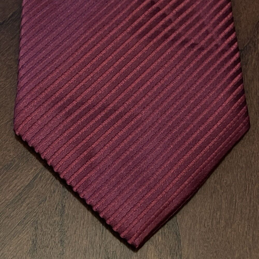 Firenze Burgundy 100% Silk Men’s Neck Tie Long